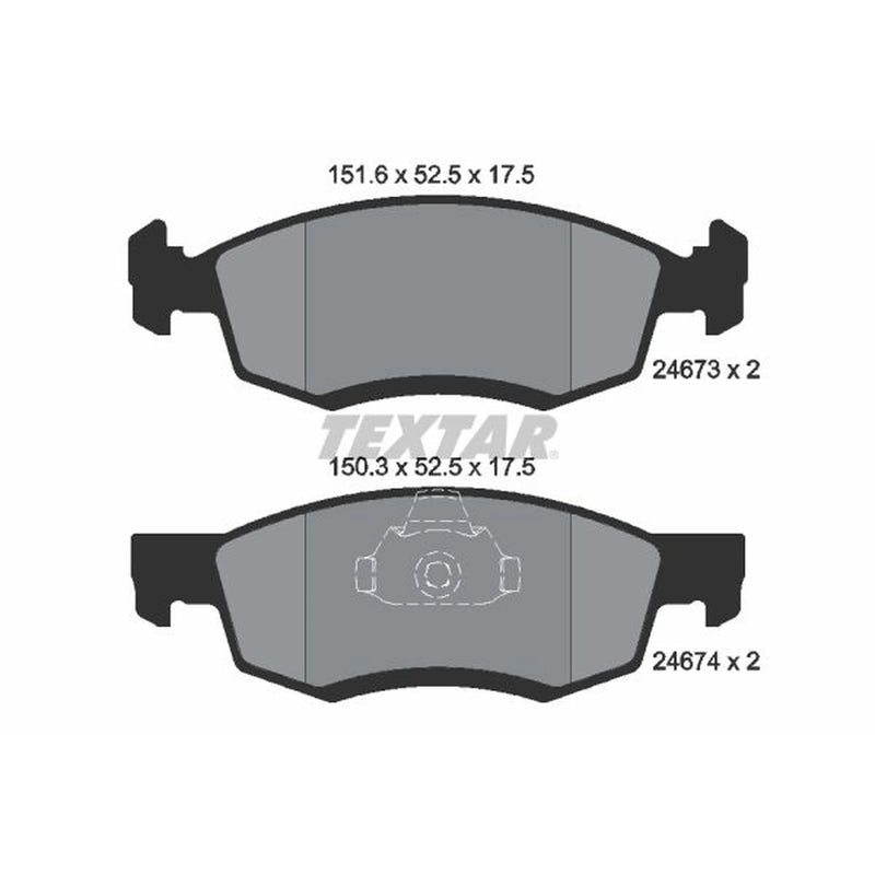 Textar Front Brake Pad Set 2467301
