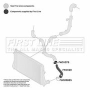 First Line Intercooler Turbo Charge Air Hose Front FTH1149
