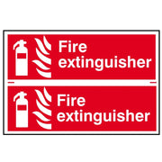 Scan Fire Extinguisher - 2 PVC Signs 300 x 100mm - 1351