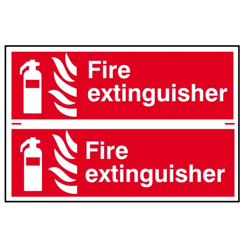 Scan Fire Extinguisher - 2 PVC Signs 300 x 100mm - 1351