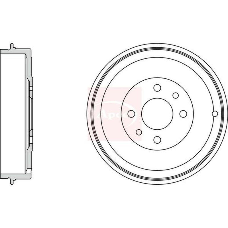 Apec Brake Drum Assembly Rear DRM9523