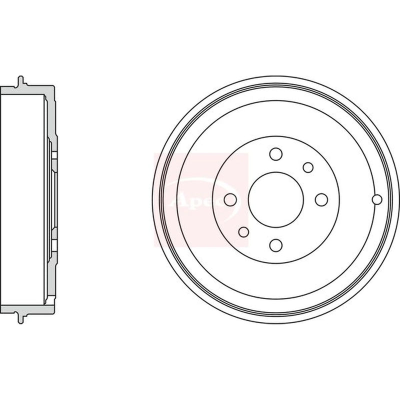 Apec Brake Drum Assembly Rear DRM9523