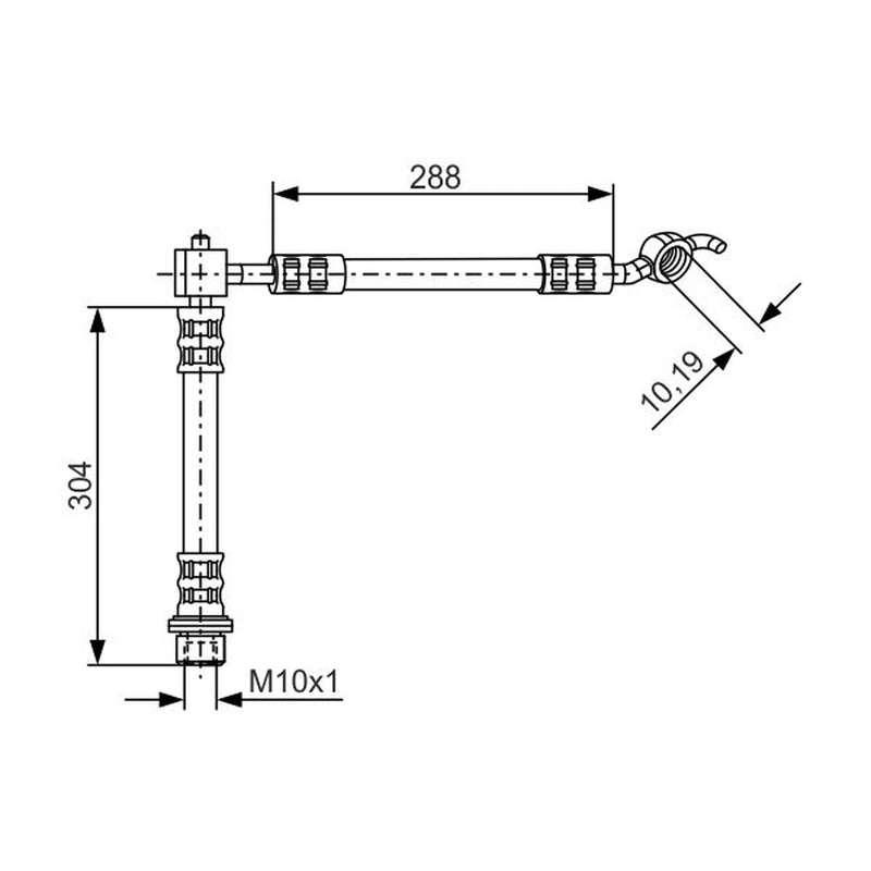 Bosch Brake Hydraulic Hose Line Rear Left 1 987 476 358