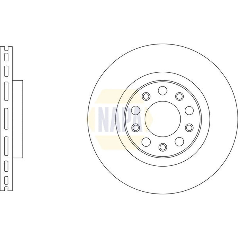 NAPA 2 x Vented Rear Brake Discs NBD5861