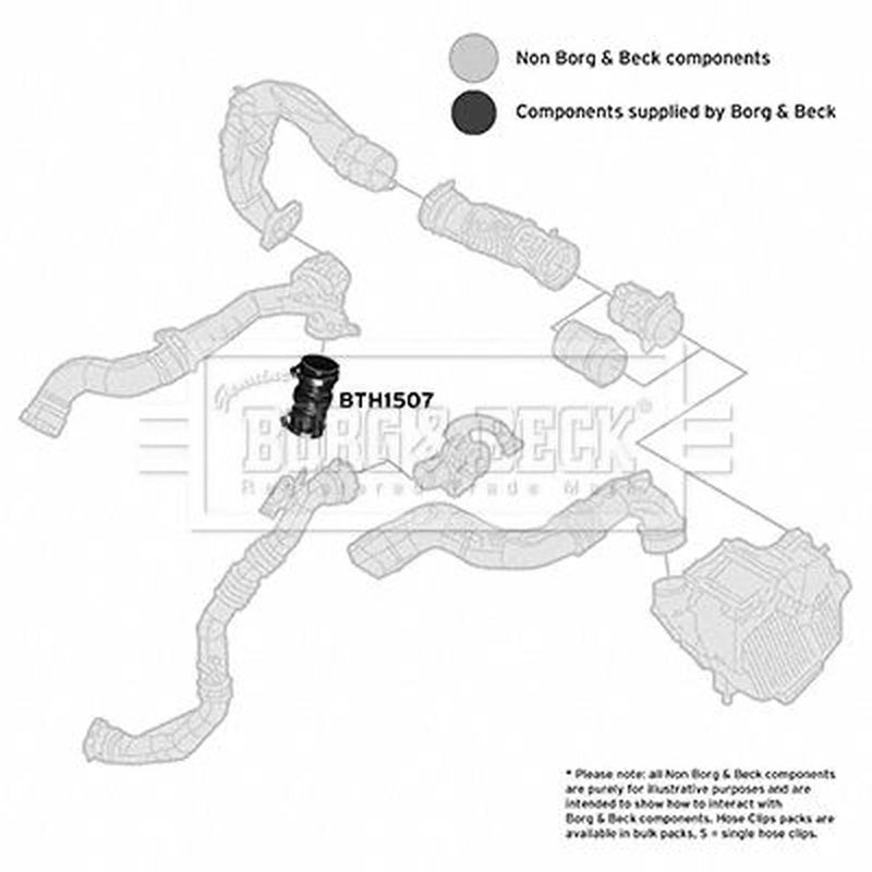 Borg & Beck Intercooler Turbo Charge Air Hose BTH1507