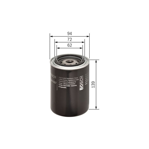 Genuine Bosch Cv Oil Filter P4067 0451104067 Bosch  - Town Parts