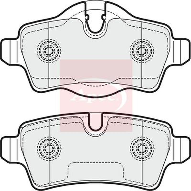Apec Rear Brake Pad Set PAD1648