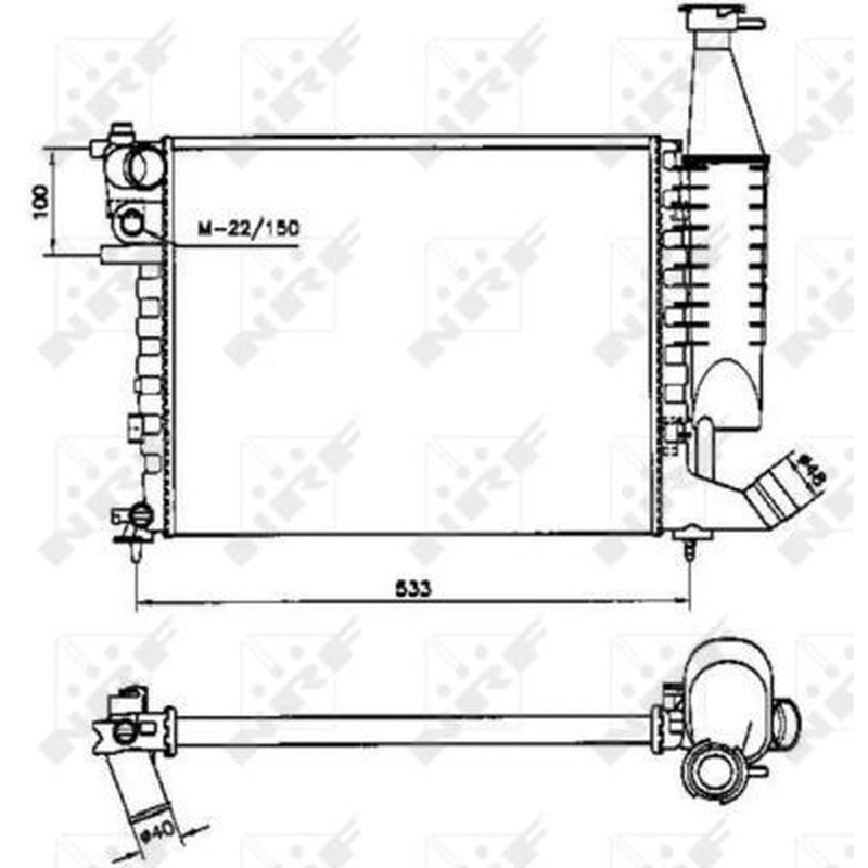 NRF Engine Radiator 58173