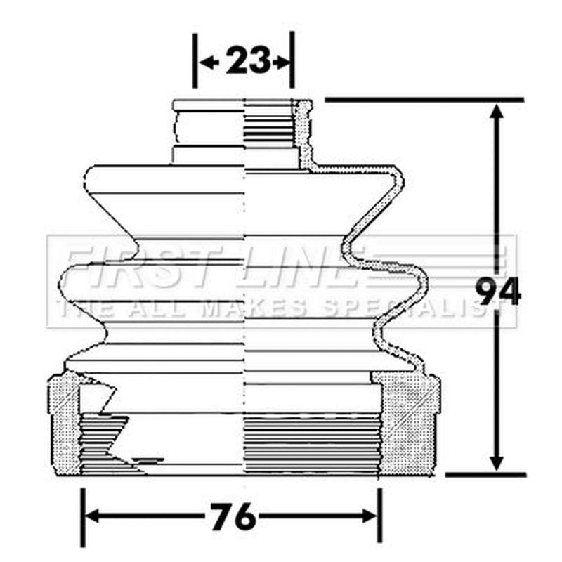 First Line Drive Shaft Bellow Kit Front Left FCB6311