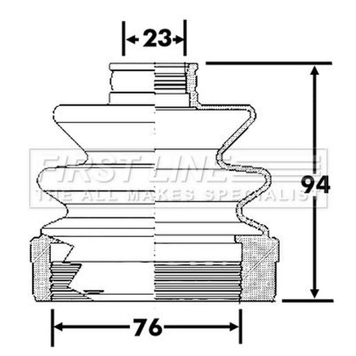 First Line Drive Shaft Bellow Kit Front Left FCB6311