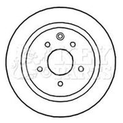 Key Parts 2 x Solid Rear Brake Discs KBD4670