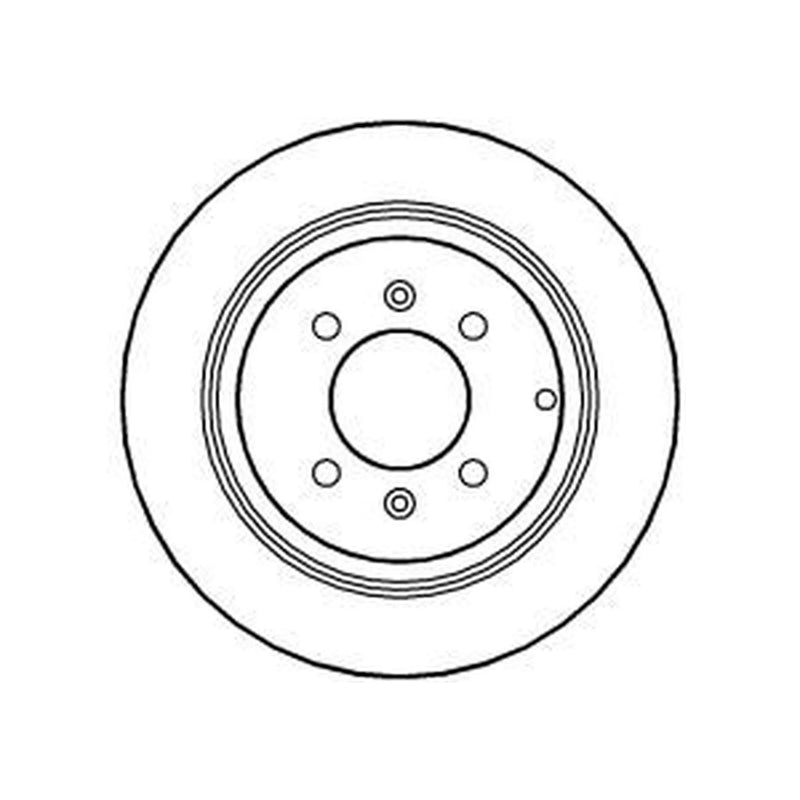 Abtex 2 x Solid Rear Brake Discs BD518S
