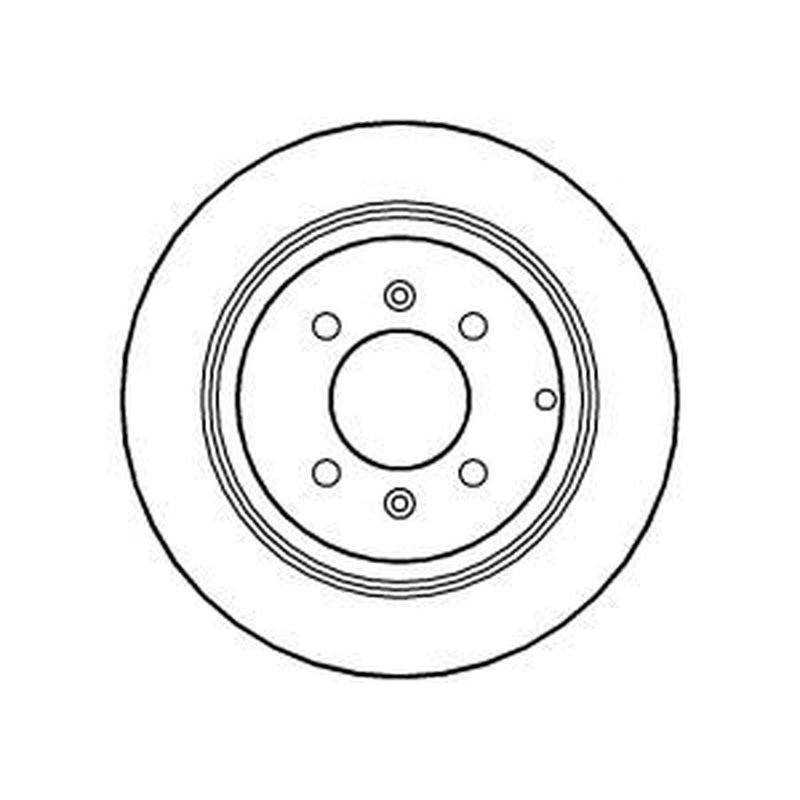 Abtex 2 x Solid Rear Brake Discs BD518S