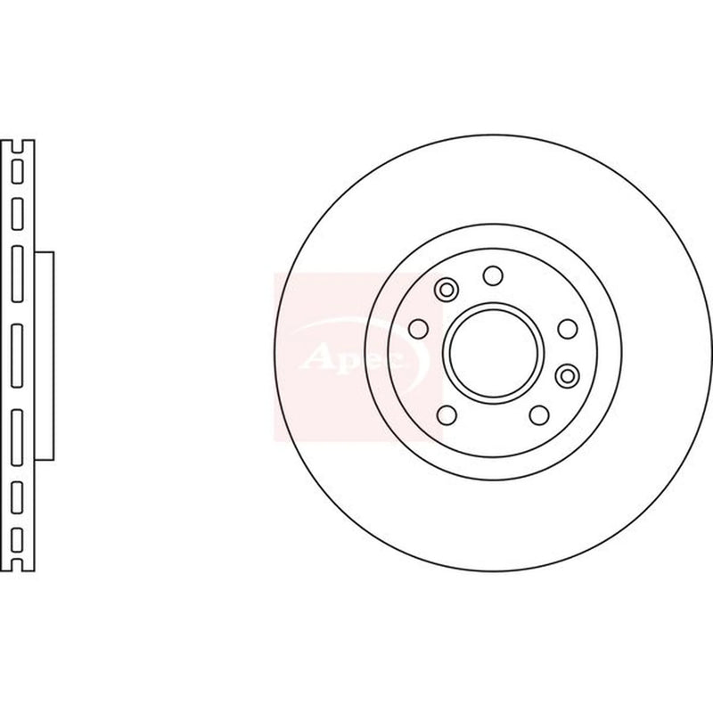 Apec 2 x Vented Rear Brake Discs DSK3857