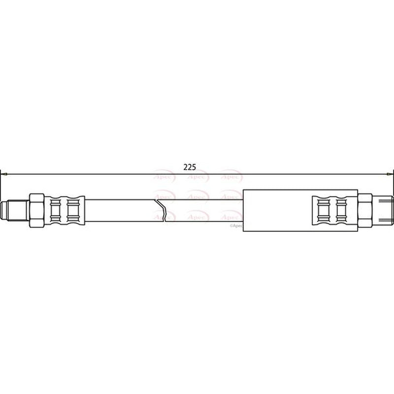 Apec Brake Hydraulic Hose Line Rear HOS3370