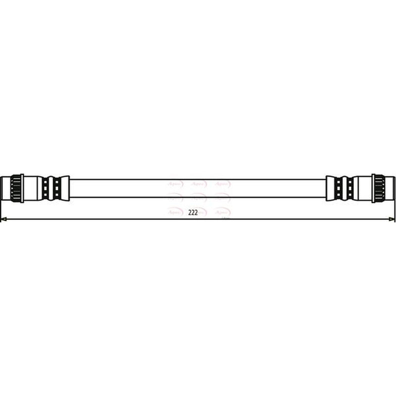 Apec Brake Hydraulic Hose Line Rear Right HOS3068