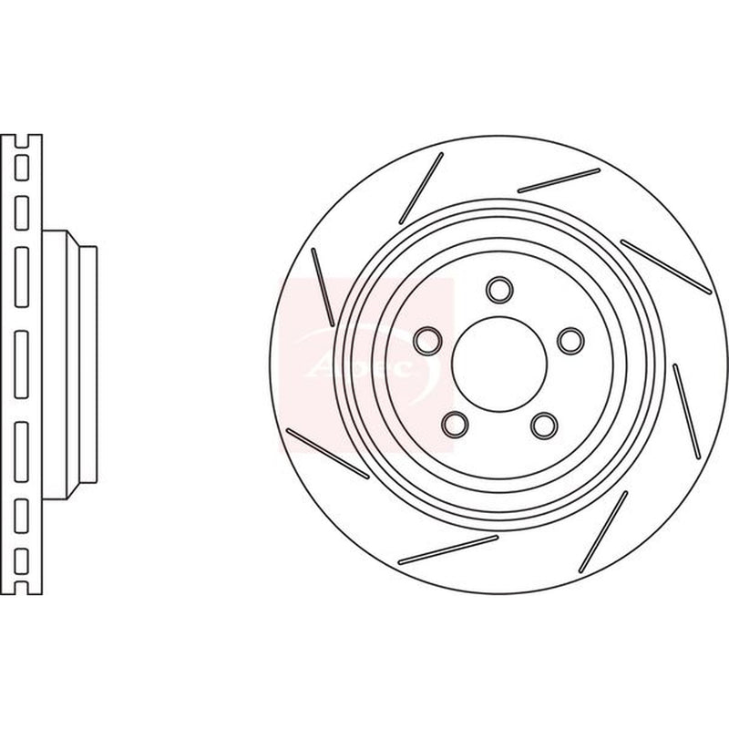 Apec 2 x / Rear Brake Discs DSK3223