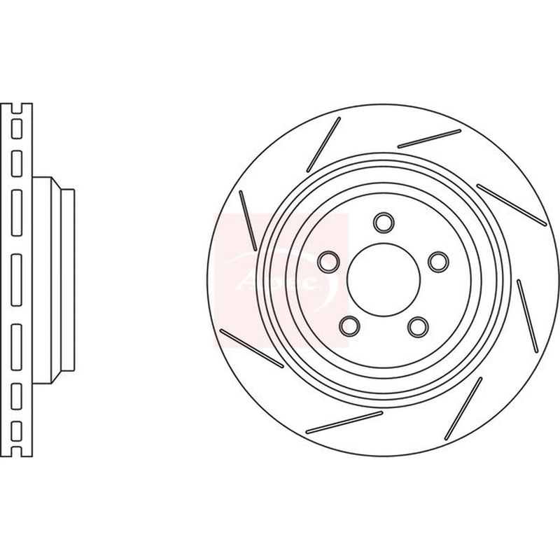 Apec 2 x / Rear Brake Discs DSK3223