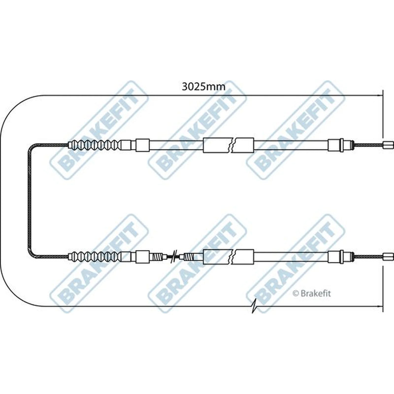 Apec Handbrake Cable Left Rear BBC3067