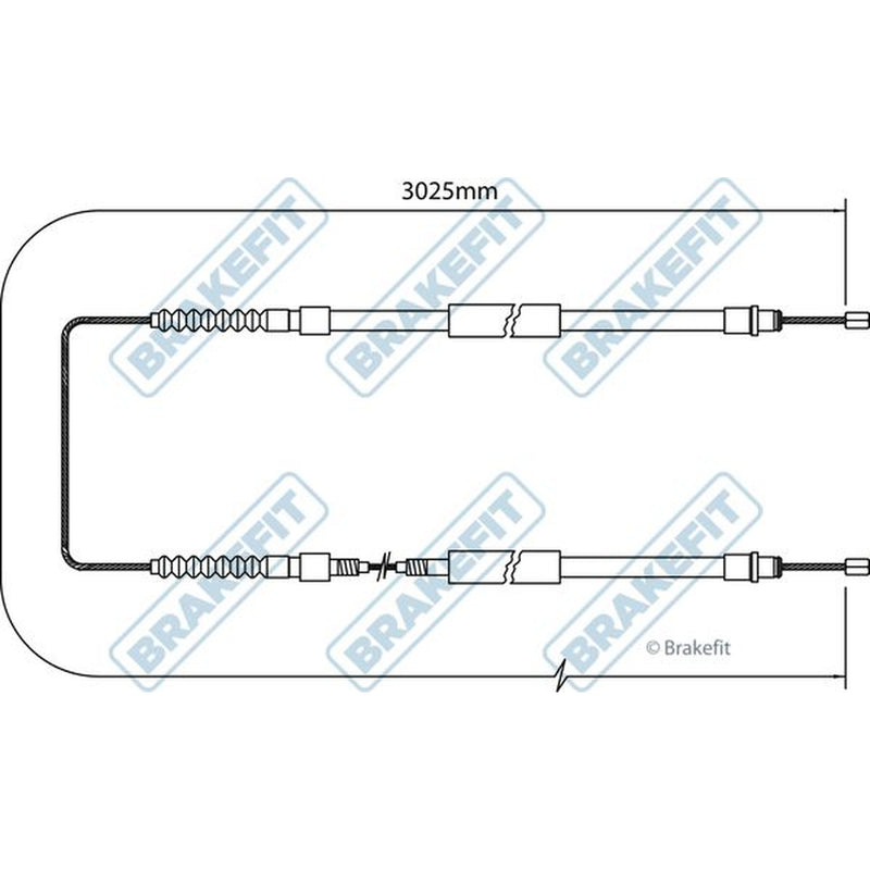 Apec Handbrake Cable Left Rear BBC3067