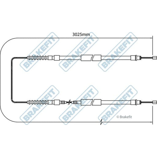 Apec Handbrake Cable Left Rear BBC3067