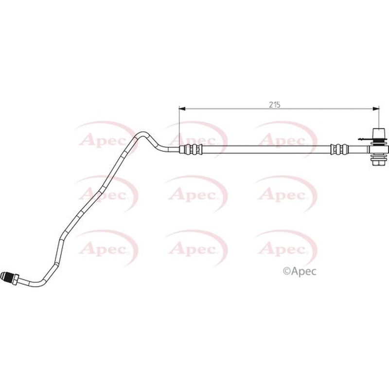 Apec Brake Hydraulic Hose Line Rear Left HOS3881