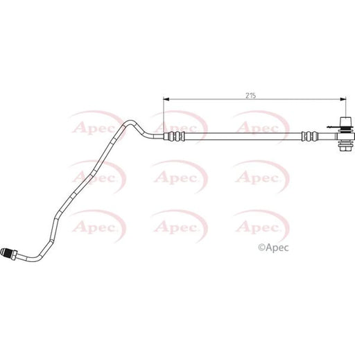 Apec Brake Hydraulic Hose Line Rear Left HOS3881