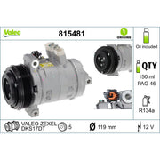 Valeo Air Conditioning Compressor 815481