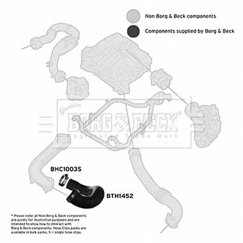 Borg & Beck Intercooler Turbo Charge Air Hose BTH1452