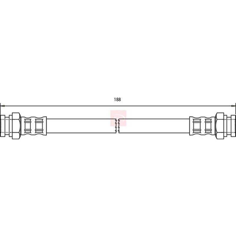 Apec Brake Hydraulic Hose Line Rear HOS3698
