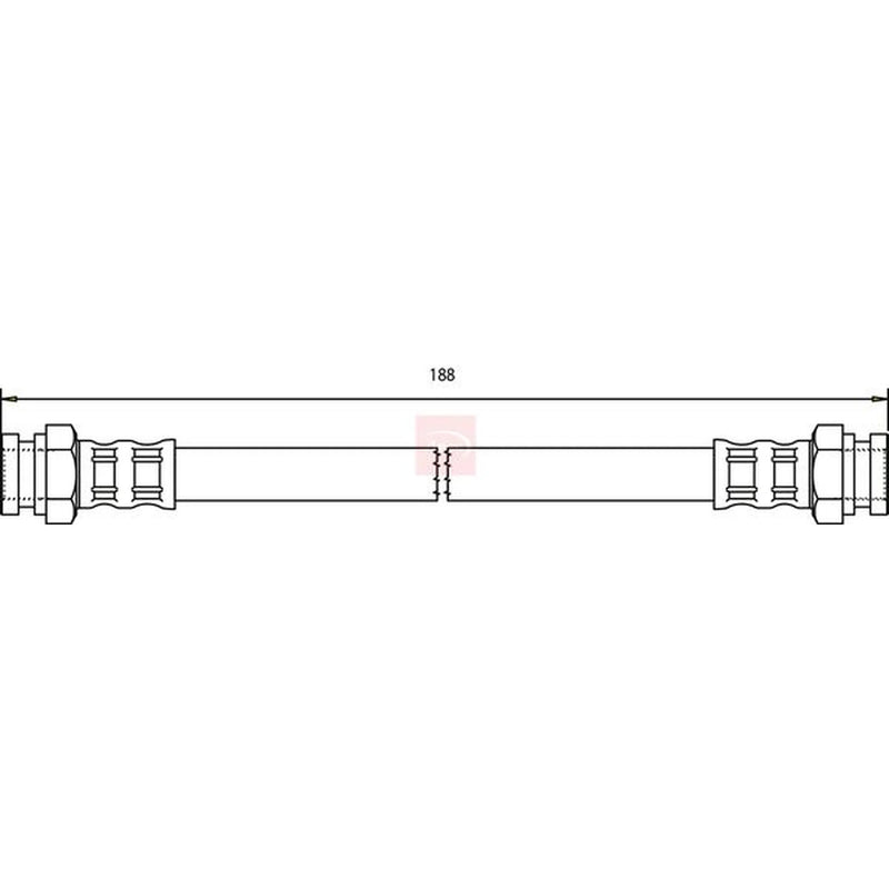 Apec Brake Hydraulic Hose Line Rear HOS3698
