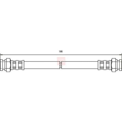 Apec Brake Hydraulic Hose Line Rear HOS3698