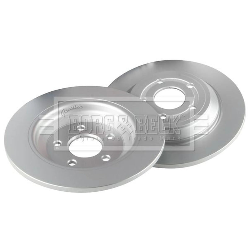 Borg & Beck 2 x Solid Rear Brake Discs BBD5553