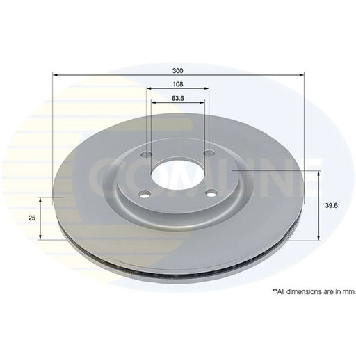 Comline 2 x Front Brake Discs ADC4008V