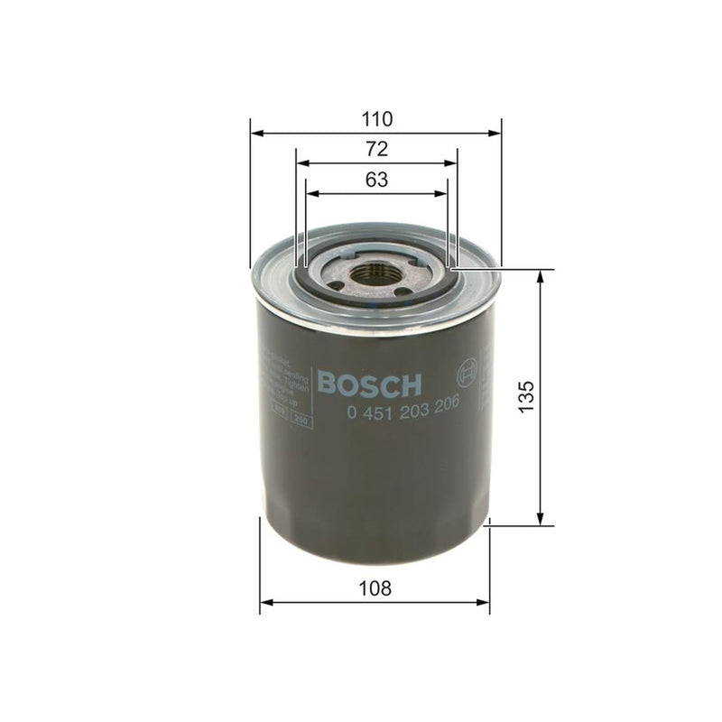 Bosch Engine Oil Filter 0 451 203 206