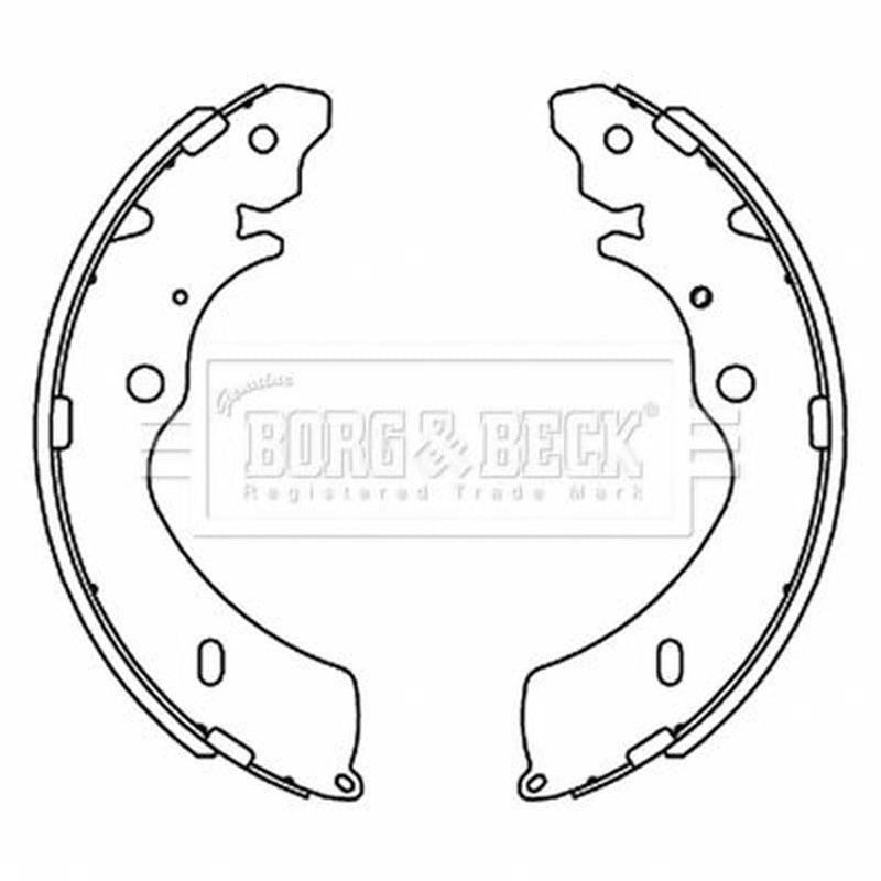 Borg & Beck Brake Shoe Set Axle Kit BBS6505