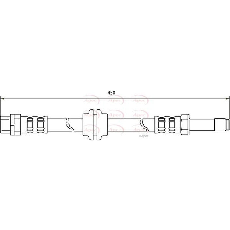 Apec Brake Hydraulic Hose Line Front HOS3095