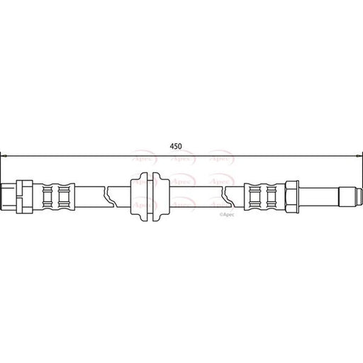 Apec Brake Hydraulic Hose Line Front HOS3095