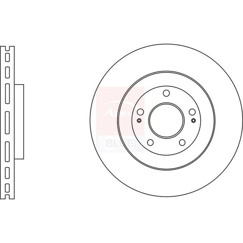 Apec 2 x Vented Front Brake Discs SDK6701