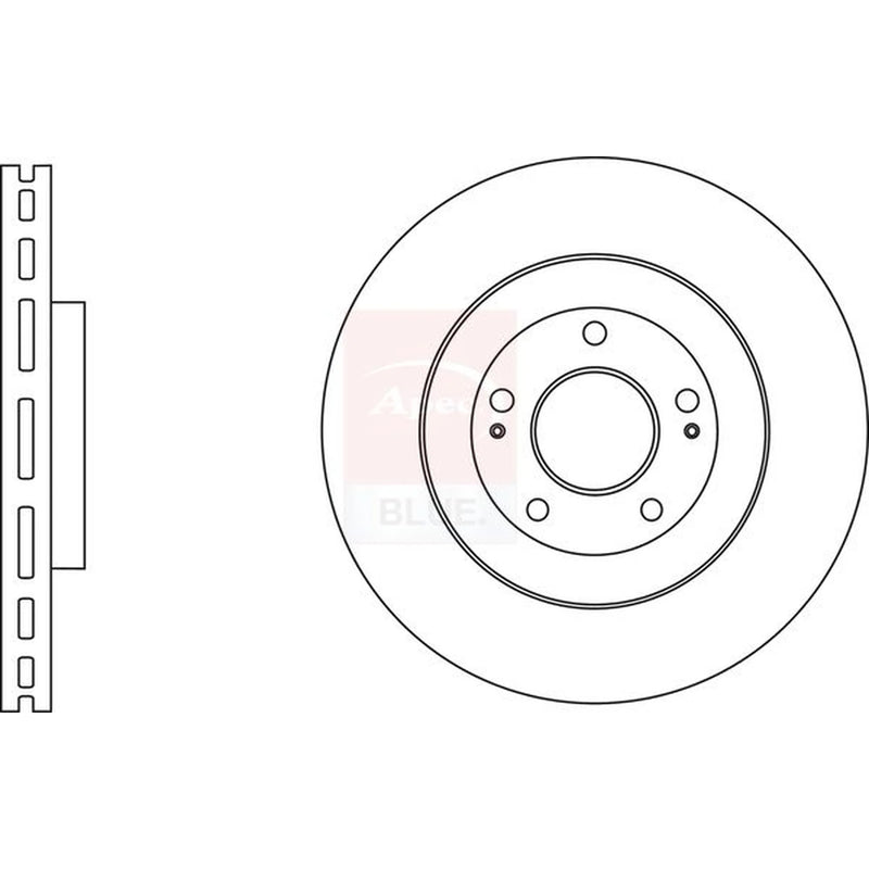 Apec 2 x Vented Front Brake Discs SDK6701