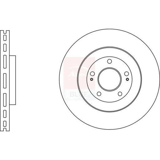 Apec 2 x Vented Front Brake Discs SDK6701