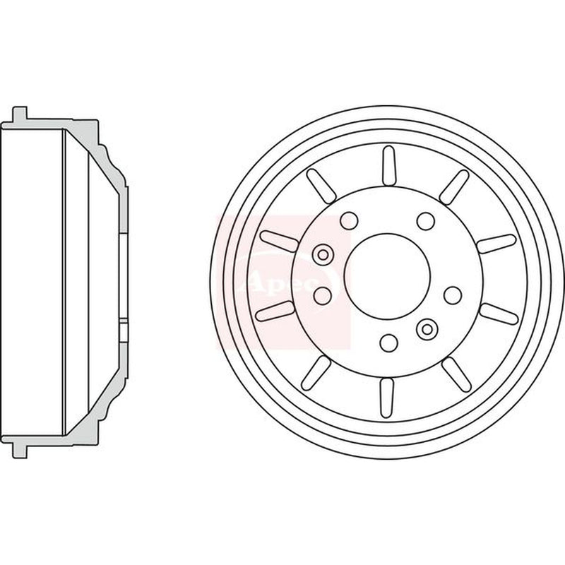 Apec Brake Drum Assembly Rear DRM9962