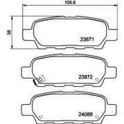 DON Rear Brake Pad Set PCP1046
