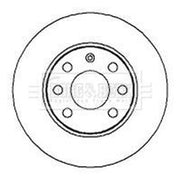 Borg & Beck 2 x Solid Front Brake Discs BBD4258