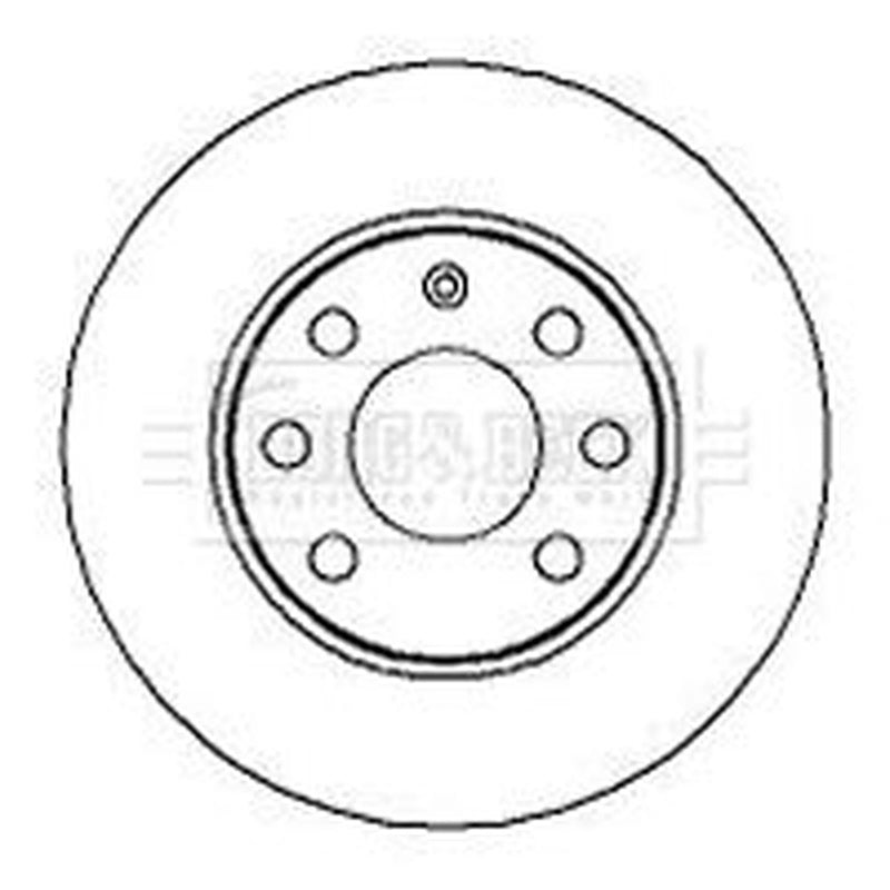 Borg & Beck 2 x Solid Front Brake Discs BBD4258