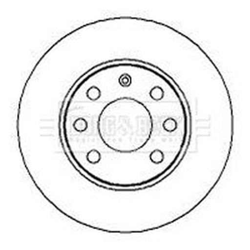Borg & Beck 2 x Solid Front Brake Discs BBD4258