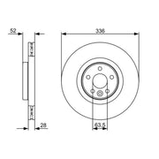 Bosch 2 x Vented Front Brake Discs 0 986 479 395