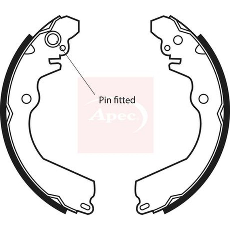 Apec Brake Shoe Set Axle Kit SHU544