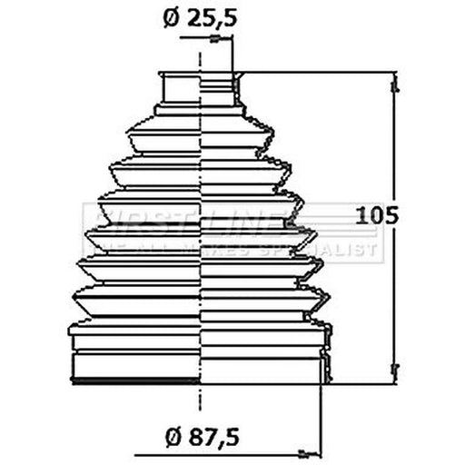First Line Drive Shaft Bellow Kit Front Left Thermoplast FCB6416