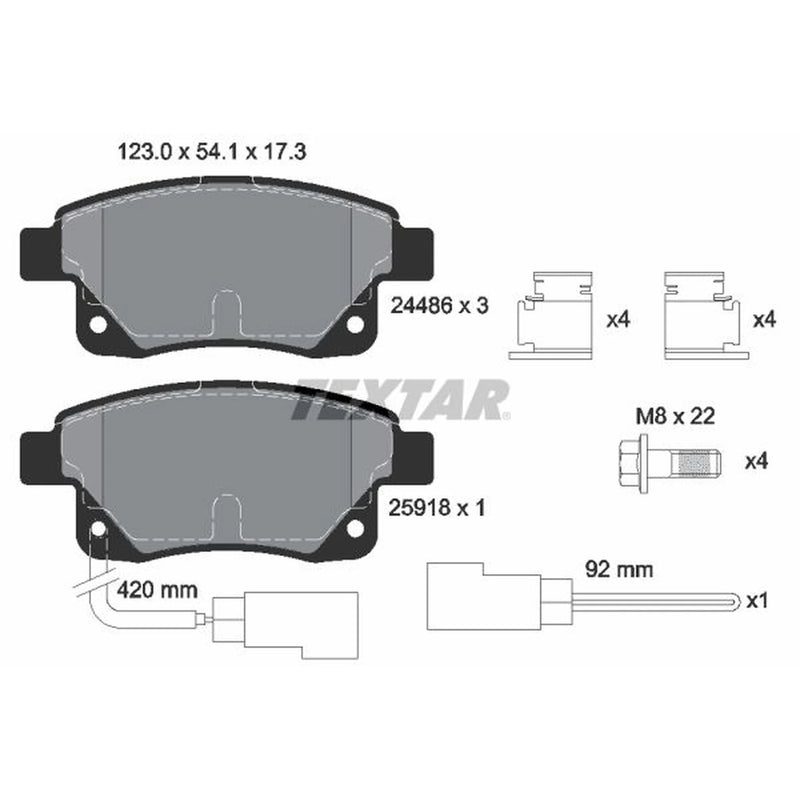 Textar Rear Brake Pad Set 2448601